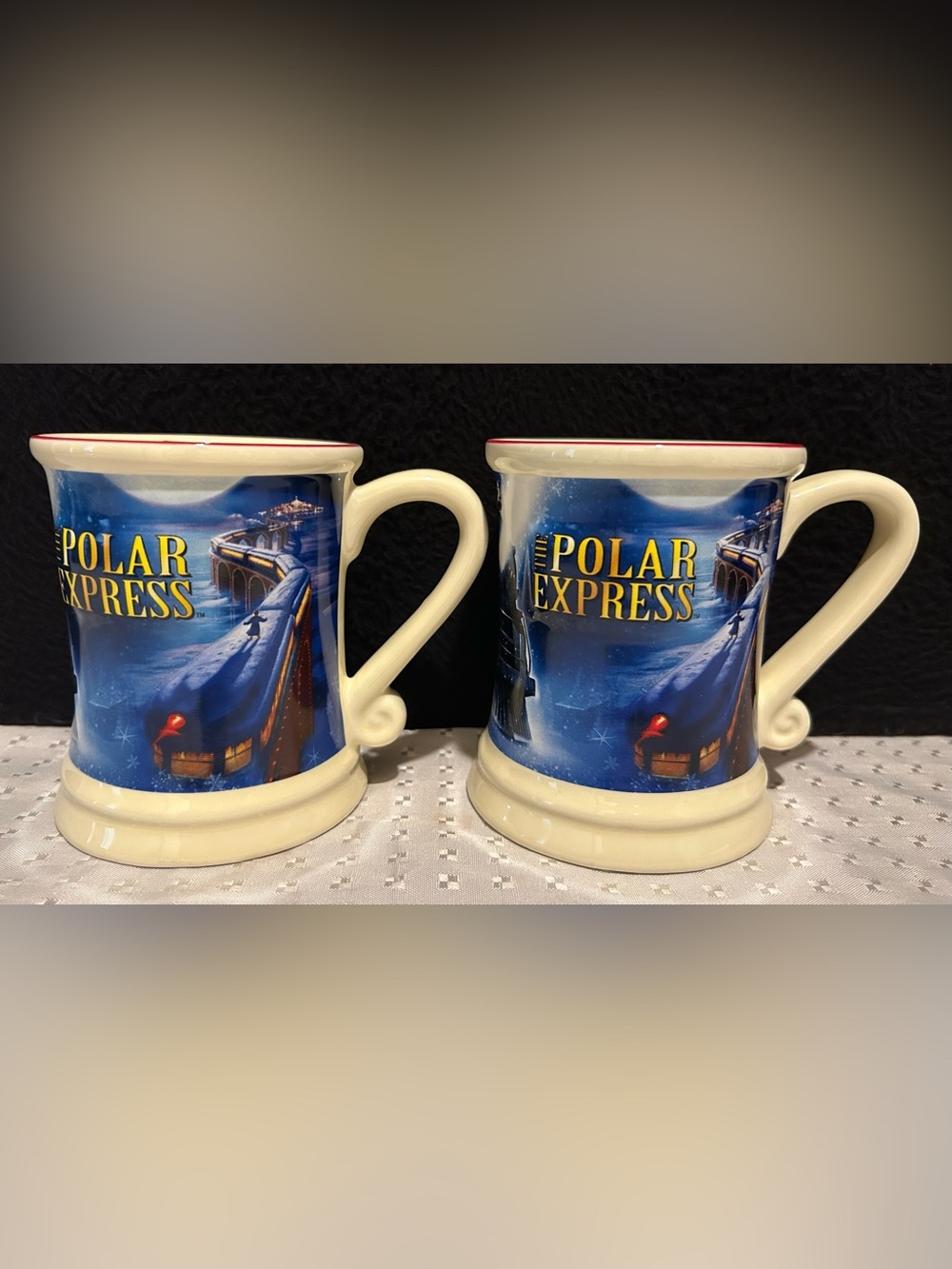 Polar Express “I Believe” Collectors Mugs - 2 Mugs - Excellent Condition
